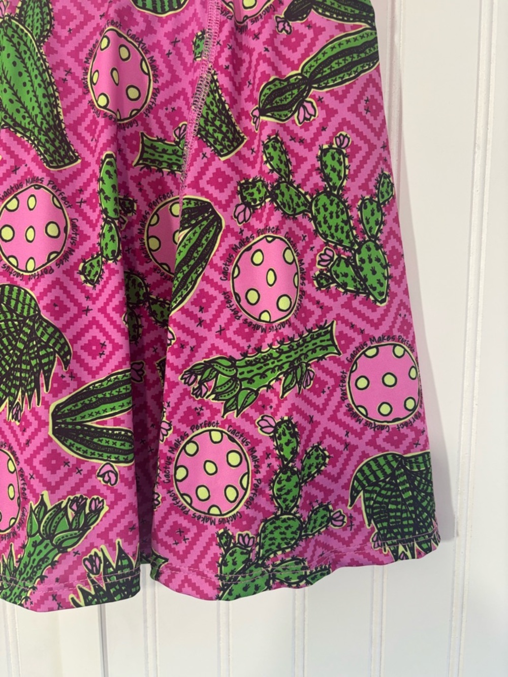 Pickleball Bella Cactus Print Athletic Skort Pink Green Size 2 (M) Tennis Golf - Picture 9 of 14